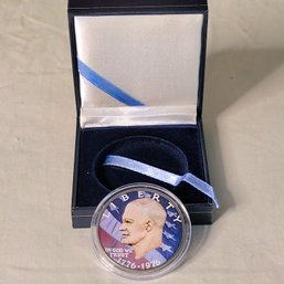 1976 Bicentennial Dwight Eisenhower Coin Fully Colorized On Obverse And Reverse