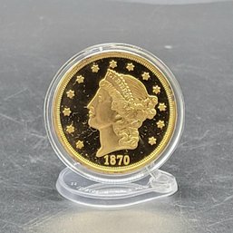 Replica 1870 Copy 24k Gold Plated Silver Coins Replica COPY