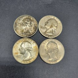 Set Of 4 United States Quarters 1939-1944-1964-1968