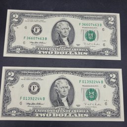 Set Of 1995 $2 Bills Crisp Never Folded Uncirculated?