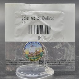 2004 Colorized Jefferson Keelboat Nickel