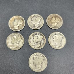 Lot Of Silver Mercury Dimes From The 1920's