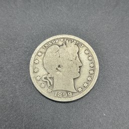 1899 Silver Barber Quarter