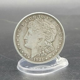 1921 Morgan Silver Dollar No Mint Mark (F)