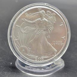 1oz. Fine Silver 2003 One Dollar Walking Liberty Silver Eagle Coin Uncirculated (#1)