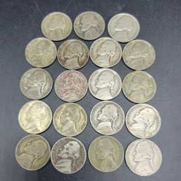 Lot Of Jefferson Nickels 1939 And 1940's