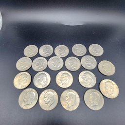 Lot Of 23** Eisenhower Silver Dollars 1970's Uncirculated?