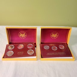 2003 State Quarters And 100 Years Of Nickels Set Yellow Cases