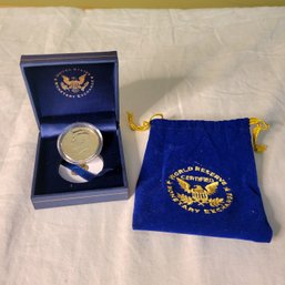 2004 JFK Half Dollar Coin P Mint 24k Gold Plated With Case And Bag