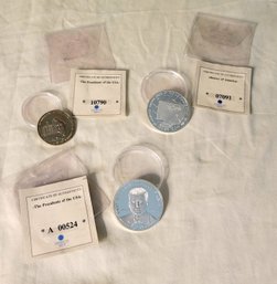 Coins From Liberia President Clinton, JFK And US Constitution Coins