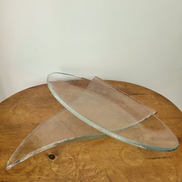 2 Glass Serving Platters Use Together Or Separately Many Configurations! (Dining Room)