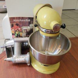 Kitchen Aid Mixer With Meat Grinder And Other Attachments (Kitchen)