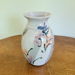 Hand Made Pottery Vase Floral Design (Kitchen)