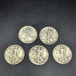 Set Of 5 Liberty Walking Eagle Dollars Dates: 1917-1929-1942-1944(2)