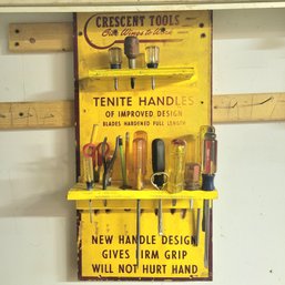 Vintage Crescent Tools Sign With Tools