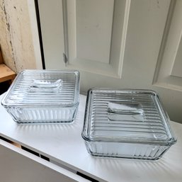 Anchor Hocking Glass Baking Dishes With Lids - Set Of 3 Total (LEFT)