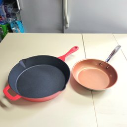 Kitchen HQ 12' Cast Iron Frying Pan And Nuwave 9' Frying Pan