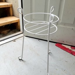 White Metal Plant Stand