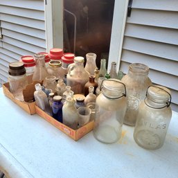 Vintage Glass Bottles (barn)