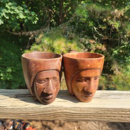 Vintage Wooden Mugs (barn)