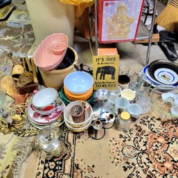 Vintage Ceramic Bowls, Glass And Various Other Items (Bsmt) KG22