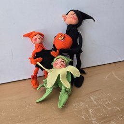 Trio Of Small Annalee Halloween Figures (KB)