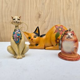 Set Of Three Cat Figures (DM)