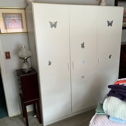 Large Pressed Board Armoire (Bedroom 1)
