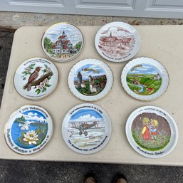 Eight Porcelain German Collector's Plates (Garage)