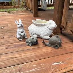 Fun Lawn Decorations Including Watering Snail (Back Deck)