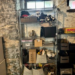 Metal Shelves With Contents (Basement)