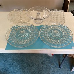 Assorted Serving Dishes And Cake Stand Including Bleikristall Crystal (Living Rm)