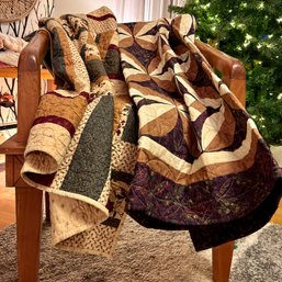 Gorgeous Pair Of Handmade Quilts - 44'x55' Each