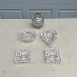 Crystal Serving Dishes For Nuts Or Candy (Garage)
