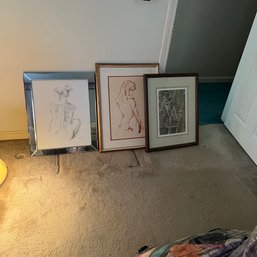 Charcoal And Print Pictures (Bedroom 3)