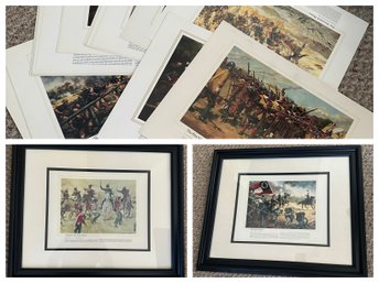 Pair Of Framed Historical Battles & Many Extra Battles Included (LR)