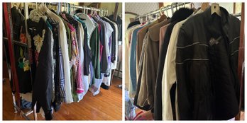 Wow! Amazing Ladies Clothing Lot, Many NWT, Incl. Metal Clothing Rack (B2)