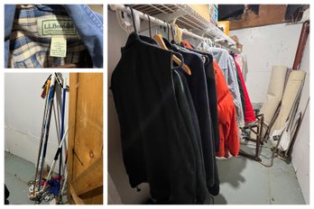 Closet Lot: Vintage Winter Gear, Ski Poles, Boots, Hats And Formalwear (basement)