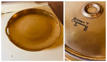 Vintage Signed Gold Gilt Sidney T Callowhill Platter (RL)