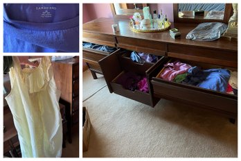 Clothing Lot: 7 Drawers Filled With Lands End Knits, Vintage PJs,  Gowns And More! (Master BR)