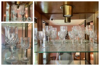 Large Lot Of Vintage Crystal Stemware Plus Bonus Champagne Flutes (DR)