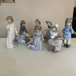 Vintage Lladro Figurines Children With Pets (Living Room)