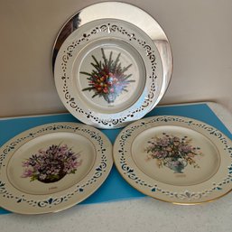Three Lenox Annual Limited Edition Plates Of The 13 Colonies (Living Rm)