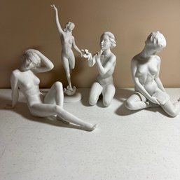 Extraordinary Vintage Collection Of Kaiser Bisque Porcelain Nudes (Living Rm)