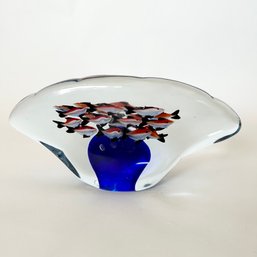Art Glass With Fish (Dining Room)