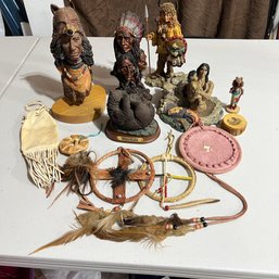 Indigenous Peoples Collection Of Statutes And Dream Catchers