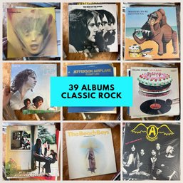 VINYL RECORD LOT: 60s 70s Classic Rock & More! 39 Albums In Lot! All Albums Displayed In Photos