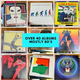 VINYL RECORD LOT: Mostly 80s! Over 40 Albums In Lot! All Albums Displayed In Photos!