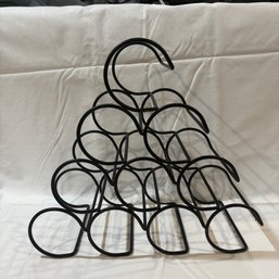 Black Metal 10 Bottle Wine Rack (BM)