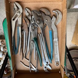 Lot Of Assorted Pliers (Garage Right)